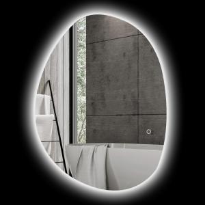 Badrumsspegel med LED-belysning och Justerbar Färgtemperatur för Vägg Hållbar och Elegant Silver Härdat Glas 80 x 5 x 60 cm