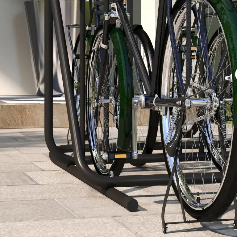 Cykelställ Cykelhållare Svart av Stål 102 x 92 x 130 cm