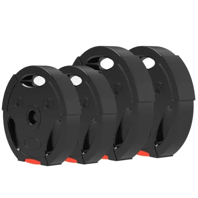 Viktskivor 4-Pack (2x7,5 kg + 2x5 kg), Svart