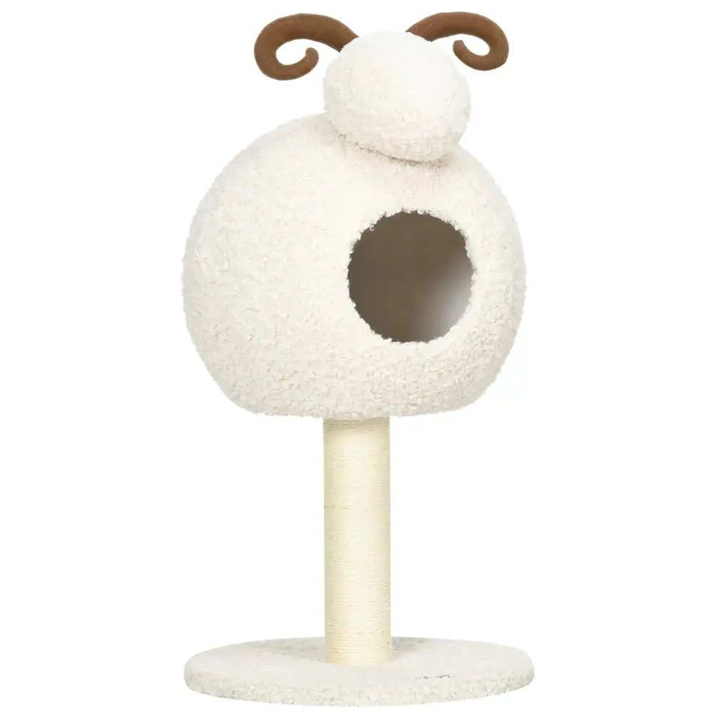 Klösträd i Get- Rolig Klösmöbel med Koja och Sisal 80 Cm
