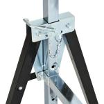 Såghäst Höjdjusterbar Hopfällbar Metall upp till 200 Kg för Träarbete Svart 68 X 56 X 80-130 Cm