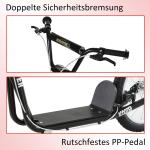 Sparkcykel med Stora Lufthjul, Robust Skoter för Barn med Handbroms, Bekväm Körning på alla Underlag, Blå, 5 år+