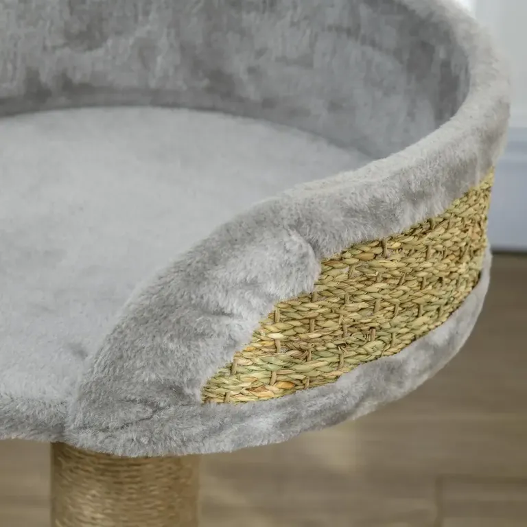 Klösträd Litet Jutegrå av Sisal och Plysch 49 cm