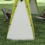 Lusthus Paviljong Event Shelter Grön av Polyester och Metall för Camping och Festival Vattenavvisande Partytält 3,5 x 3,5 m