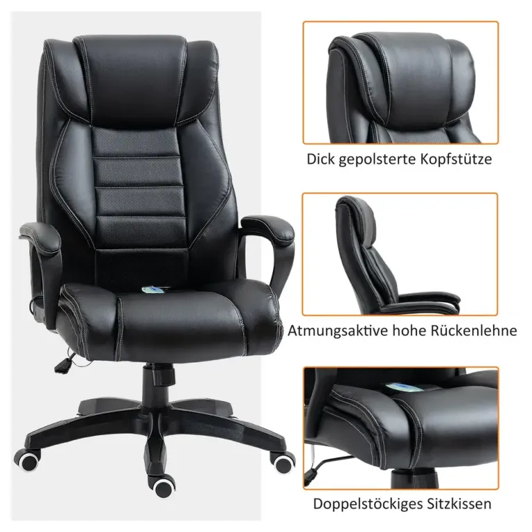 Kontorsstol med Vibrationsmassage 66 x 78 x 112–120 cm
