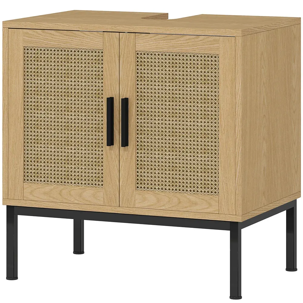 Tvättställsskåp Underskåp med Skåpsfack Ek 60 x 39 x 60 Cm