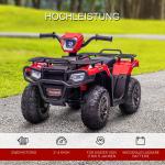Elektrisk Fyrhjuling för Barn, Tuff ATV med LED-Ljus och Musik, Rolig Körupplevelse för Små Äventyrare, Svart/Röd, 88 x 45 x 50 cm