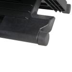 Fotstöd Höjdjusterbart 3 Nivåer för Ergonomiskt Sittande Svart 45 X 34 X 10-16,5 Cm