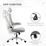 Kontorsstol Skrivbordsstol Grå av Nät och Metall för Optimal Komfort Ergonomisk med Armstöd och Svankstöd Vippfunktion