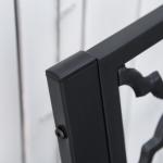 Trädgårdsbänk i Gjutjärn, Klassisk Parkbänk för 2 Personer, Robust Utemöbel med Ryggstöd, Svart, 128 x 58,5 x 89 cm