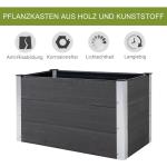 Upphöjd Bädd Växtlåda WPC och Aluminium Utan Bas för Trädgårdsodling Grå 100 X 50 X 50 Cm
