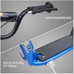 Barnsparkcykel med Bakbroms, Kickboard, Höjdjusterbar, Stål, EVA, Blå, 120 x 52 x 80–88 cm