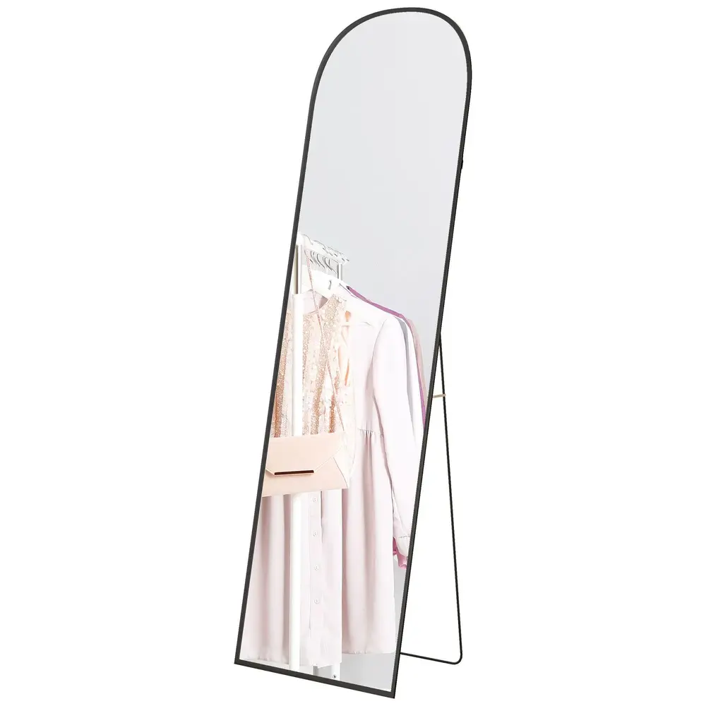 Fullängdsspegel Modern Design Svart 50 x 1,5 x 161,5 cm