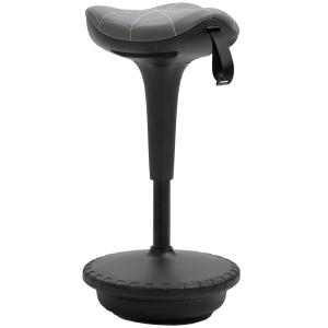 Ergonomisk Kontorspall med Vridfunktion, Höjdjusterbar 65,5–83,5 cm, 120° Lutning, Grå