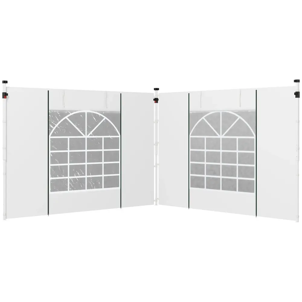 Paviljonggardiner 2-pack med Fönster och Dörrar 3 x 3 M