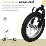 Barnskoter från 5 År Sparkcykel Stadsskoter 12 Tum Pneumatiska Däck Gummisparkbräda för Säkert Körkul