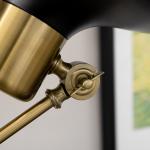 Golvlampa Båglampa Svart av Metall för Vardagsrum Höjdjusterbar Läslampa med E27 Fot Vridbar Design 40 W