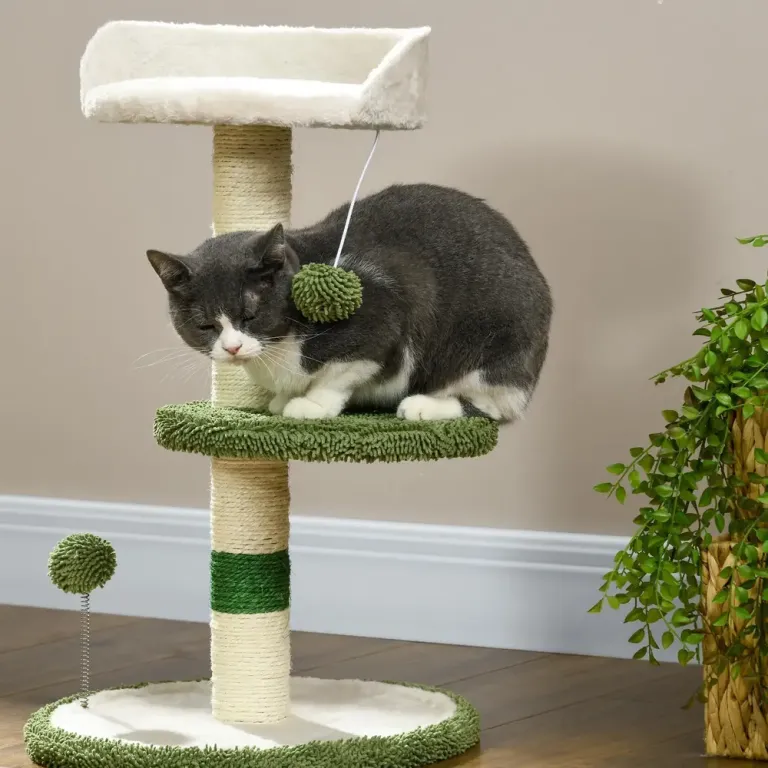 Klösträd Grön av Sisal och Plysch för Små 64 cm