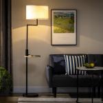 Avkopplingsstol Gungstol Mörkgrå av Björkträ och Linnelook för Vardagsrummet Bekväm Relaxstol med Kudde 66,5 x 80 x 99 cm