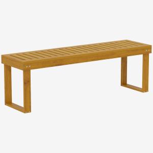 2-Sits Trädgårdsbänk, Väderbeständig Träbänk, 300 Kg Bärande Parkbänk Med Lamellsits, Trädgårdsmöbler, Balkongbänk För Trädgård, Balkong, Terrass, Park, Gård, Veranda 128 X 51 X 73 Cm, Teak
