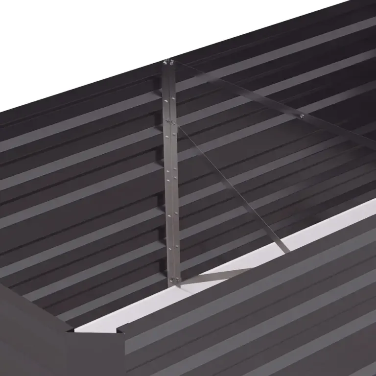 Odlingsbänk Högbädd Planteringslåda Silver 180 x 90 x 60 cm