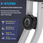 Motionscykel F-Bike Cykeltränare 8 Nivåer Magnetiskt Motstånd Höjdjusterbar Robust Stålram Svart Grå 43 X 97 X 109 Cm