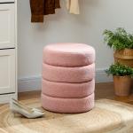 Rund Pall i Teddyfleece upp till 120 kg, Rosa, Ø40x45 cm