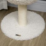 Klösträd i Get-Design, Rolig Klösmöbel med Koja och Sisal, Unik Lekplats för Kattungar, Krämvit, 80 cm