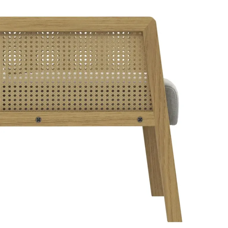 Accentstol Relaxstol Natur av Rottinglook och Linnelook