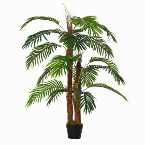 Konstgjord Palm i Kruka, Naturtrogen Konstväxt för Inomhusbruk, Underhållsfri Dekoration för Hem och Kontor, Grön, 120 cm