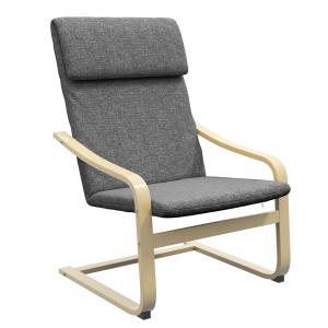 Avslappningsstol Vingstol med Fotpall Brun av Linne och Trä för Vardagsrummet Bekväm Läsning Matstol 67 x 72 x 100 cm