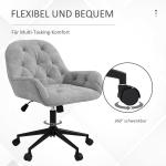 Snurrstol Arbetsstol Ljusgrå av Sammetslook och Metall för Vardagsrum och Kontor Höj och Sänkbar Ergonomisk