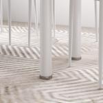 5-delat Matsalsset med 4 Stolar, Modern Design, Glasbord, Vit