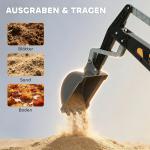 Grävmaskin Leksak Gul Plast för Barn 1.5 till 3 år Åkbil med Rörlig Skopa och Förvaring under Sitsen Rolig Lek och Motorikträning