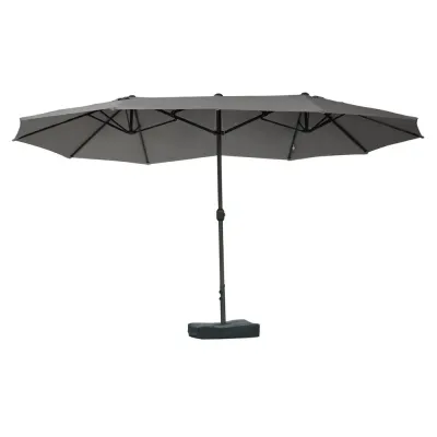 Ovalt Dubbelparasoll med Vev Stort 460 x 270 x 240 cm