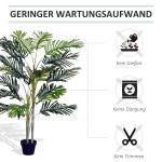 Konstgjord Palm i Kruka, Stor och Naturtrogen Konstväxt, Underhållsfri Dekoration för Hem och Kontor, Grön, 150 cm