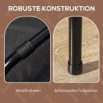 Husdjurssäng med Kapell Upphöjd Hundsäng Utomhus Andas Tafttyg Idealisk för Hundar Kaffe 122 X 92 X 108 Cm