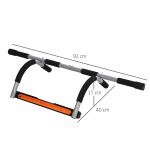Pull-Up Bar Multifunktionell Träningshållare Dörrstång Stål med Skumhandtag för Fitness Hemma Svart Grå 92 X 40 X 17 Cm