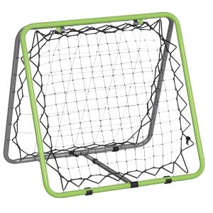Fotbollsrebounder, Kickback-mål, Dubbelsidig Rebound, Justerbar i 5 Nivåer, Metall, Grön + Svart, 75 x 75 x 64 cm