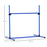 Agilityset för Hundar 4 Häckstänger 2 Slalomstänger och 4 Markstänger Höjdjusterbara Blå Plast 99 X 65 X 94 Cm