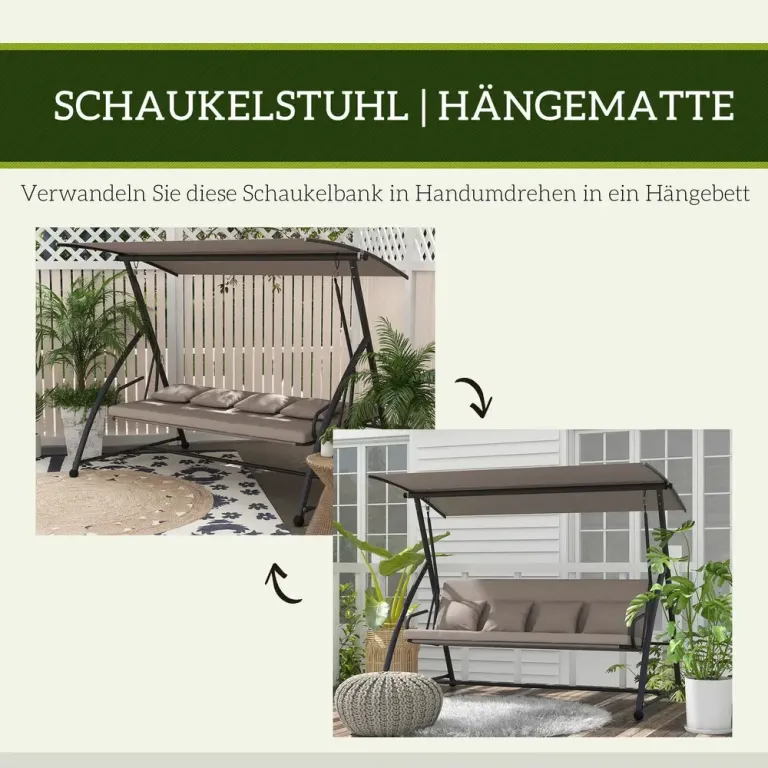 Hammock 3-Sits 2-i-1 170 x 110 x 153 cm