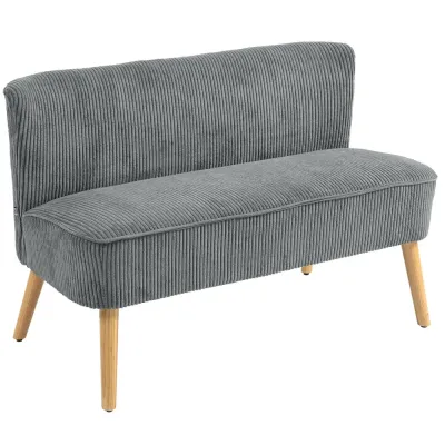 2-Sits Stoppad Soffa Trä 117 x 56,5 x 77 cm