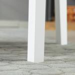Set med 2 Köksstolar, Massivt Trä, Vit, 41 x 46,5 x 85,5 cm