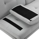 Bäddsoffa Linnetyg Modern 3-Sits Soffa som Bäddas ut Bekväm Gästsäng för Vardagsrummet Ljusgrå 181 X 77 X 72 Cm