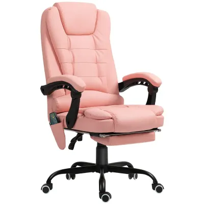 Kontorsstol Ergonomisk 7-Punktsmassage Rosa