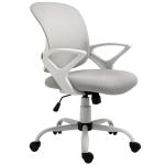 Kontorsstol, Skrivbordsstol med Hjul, Ergonomisk, Höj- och Sänkbar, Grå