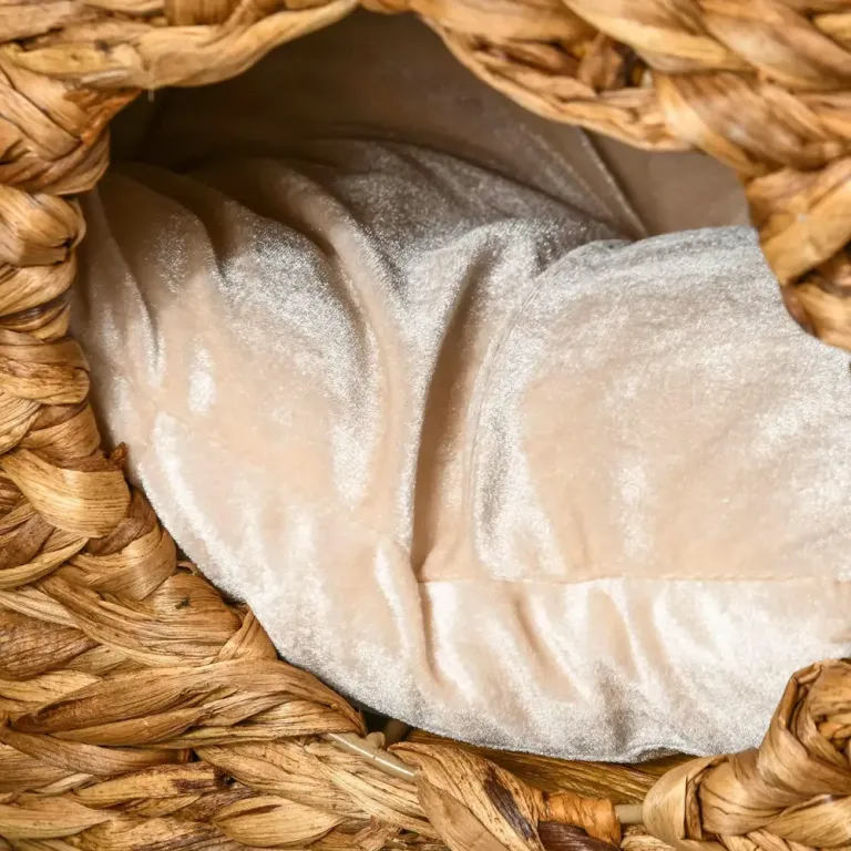 Skraptunna Klösmöbel Ljusbrun av Vattenhyacint 76 cm