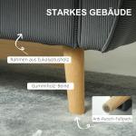 Soffa Loveseat 2-Sits Liten Soffa Mörkgrå av Manchester och Trä för Vardagsrum Modern Stoppad Soffa med Djupa Säten 145 x 75 x 78 cm