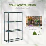 Blomhylla i Metall 2-Pack, Dekorativ Växtställning med 4 Våningar, Platsbesparande Blomställ för Balkong, Grön, 70 x 27 x 110 cm