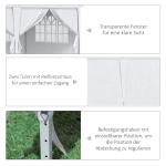Gazebo Trädgårdspaviljong Vit av Stål och Oxford Tyg för Trädgård Hopfällbar med UV-skydd Sidoväggar och Fönster 5,85 x 2,95 m